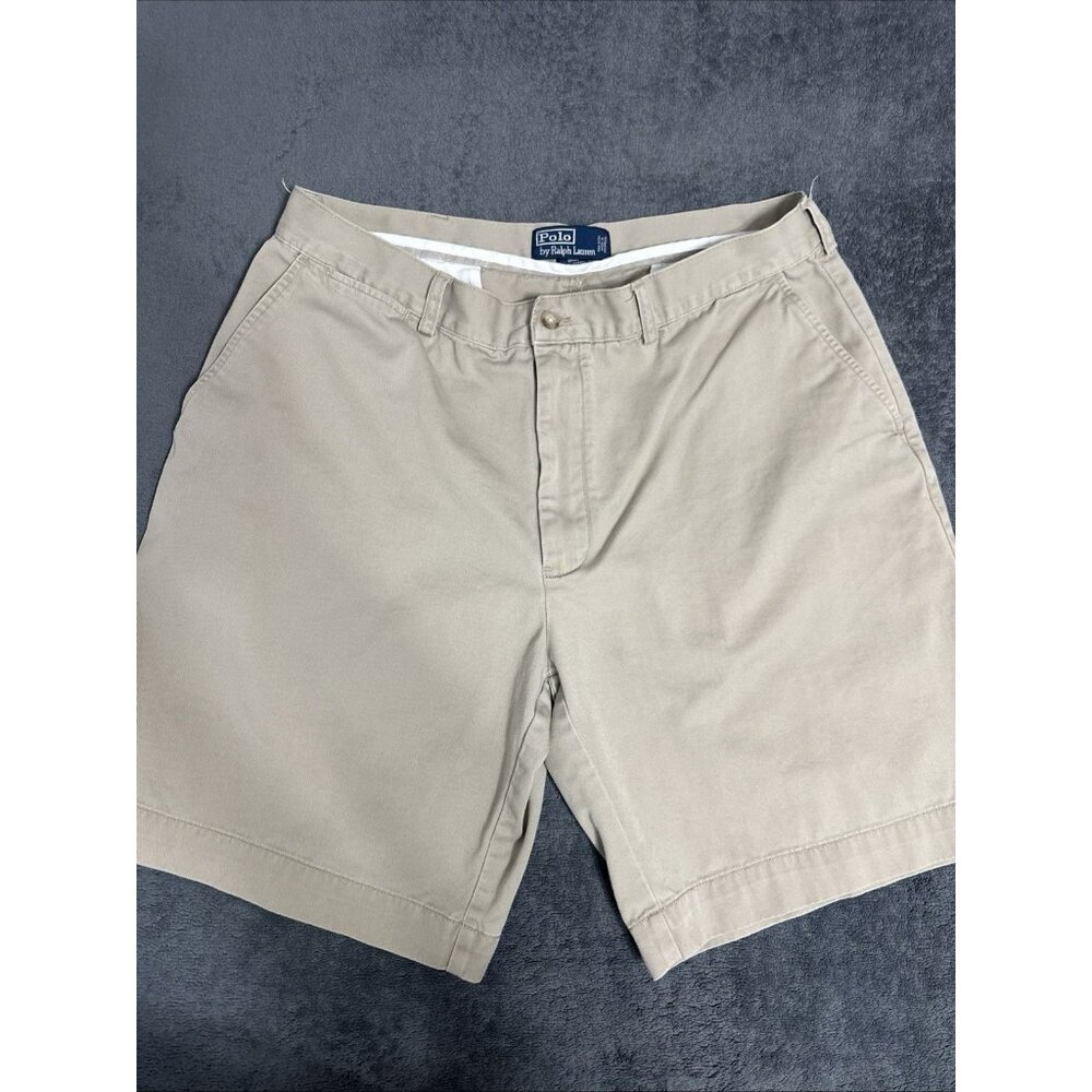 Polo Ralph Lauren Mens Classic Fit Chino Shorts Size 36 Beige 100% Cotton - Picture 12 of 13